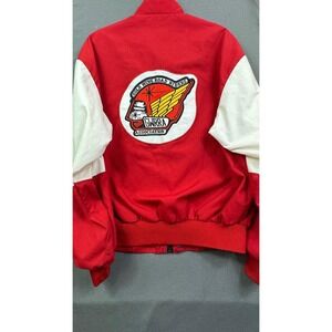 Dunbrooke GWRRA Gold Wing Road Rider Association Vintage Bomber Jacket Red  SZ M